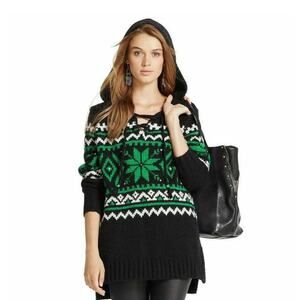 Polo Ralph Lauren V-Neck Pullover Multicolor Tight Knit Sweater Size Medium